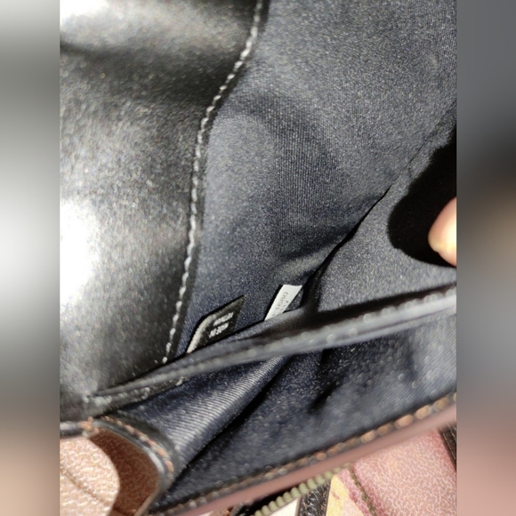 Coach 56117 Foldover Crossbody In Embellished Canyon Quilt Leather Tea Rose - Picture 9 of 13